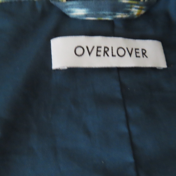 Overlover Jackets Rosebud Jacket in Ikat Blue sz S - Picture 4 of 5